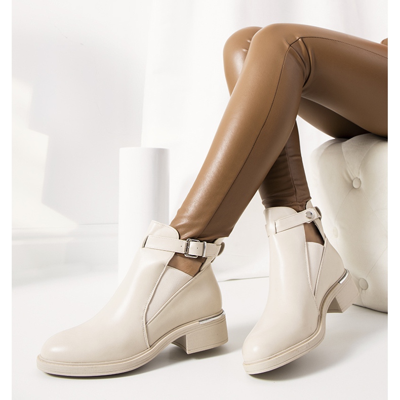 Beige Stiefel für Frauen Fern 1
