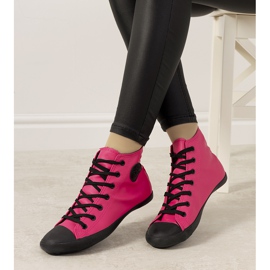 Shape of You-Turnschuhe schwarz rot rosa 1