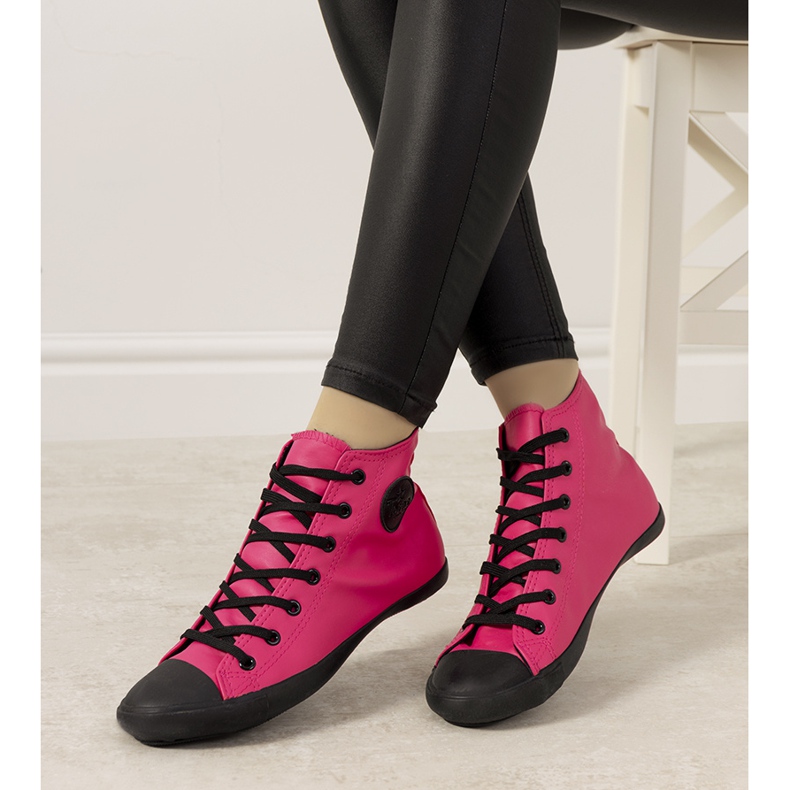 Shape of You-Turnschuhe schwarz rot rosa 1