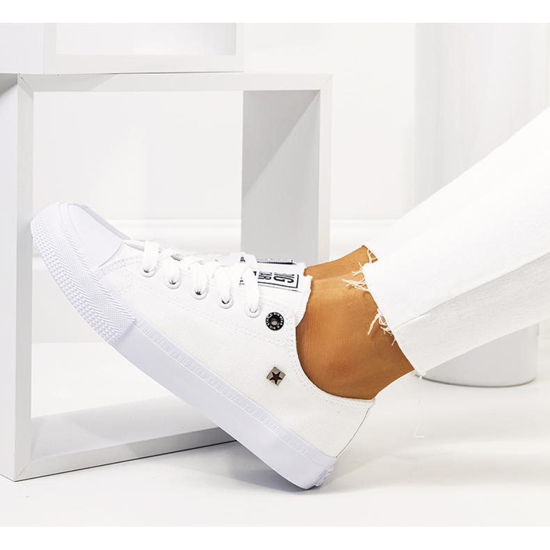Weiße Damenturnschuhe Big Star AA274010 1