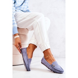 PS1 Damen-Loafer aus Wildleder Blau Madelyn 2