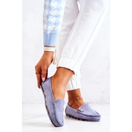 PS1 Damen-Loafer aus Wildleder Blau Madelyn 1