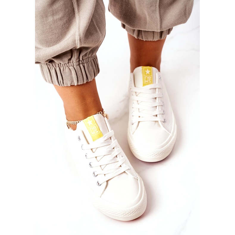 NEWS Klassische Ecoma Sneakers mit Farbwechsel für Damen weiß mehrfarbig 5