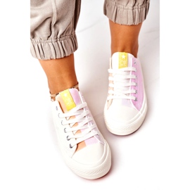 NEWS Klassische Ecoma Sneakers mit Farbwechsel für Damen weiß mehrfarbig 3