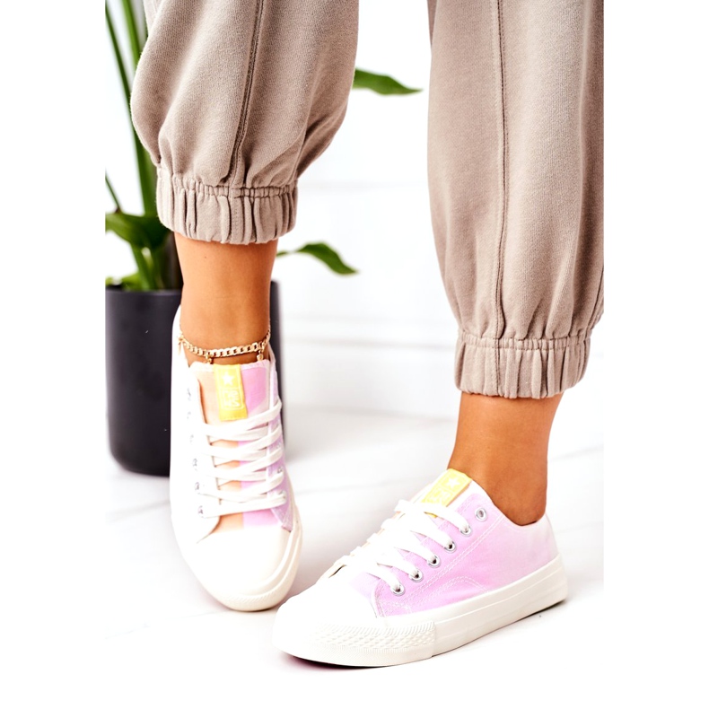 NEWS Klassische Ecoma Sneakers mit Farbwechsel für Damen weiß mehrfarbig 2