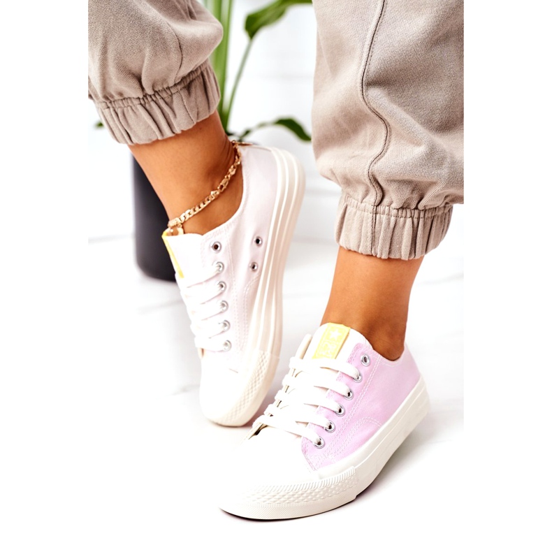 NEWS Klassische Ecoma Sneakers mit Farbwechsel für Damen weiß mehrfarbig 1