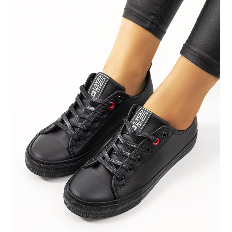 Schwarze Turnschuhe für Damen Big Star JJ274006 1