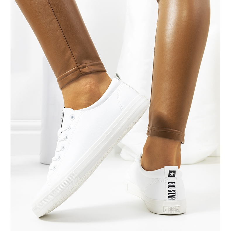 Weiße Damenturnschuhe Big Star JJ274311 2