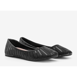 Schwarze Ballerinas mit Pailletten Boo 1