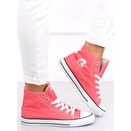 Ingi Silver Red knöchelhohe Sneakers rot rosa 2