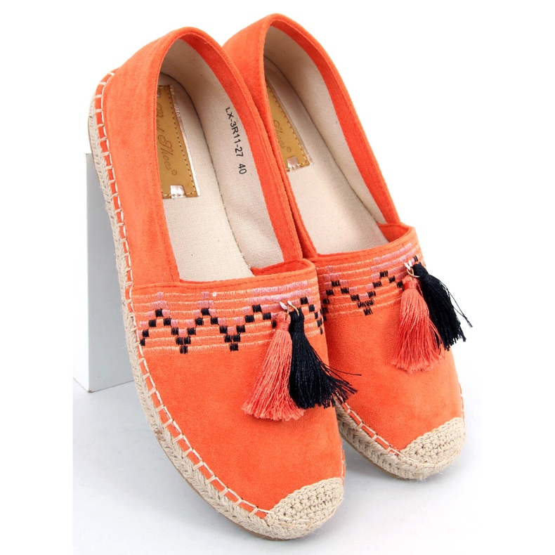 Boho Espadrilles mit Fransen in Birna Orange 2