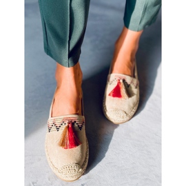 Boho Espadrilles mit Fransen in Birna Beige 2
