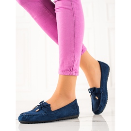 TRENDI Wildleder-Loafer mit Schleife marineblau 1