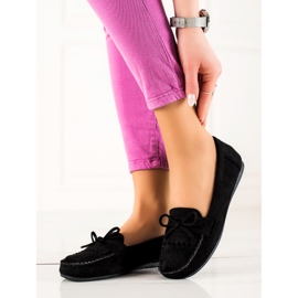 TRENDI Lässige Wildleder-Loafer schwarz 1