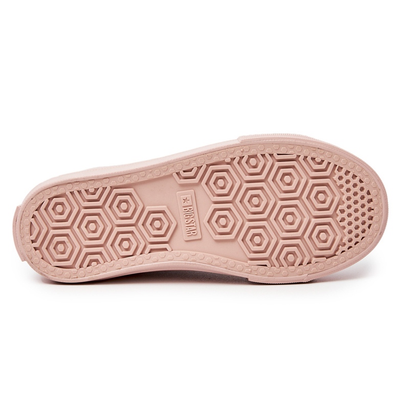 Lederturnschuhe Big Star JJ374022 Nude rosa 2