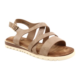Golden Metallic Women's Evento 20SD14-2064 Sandalen braun 1