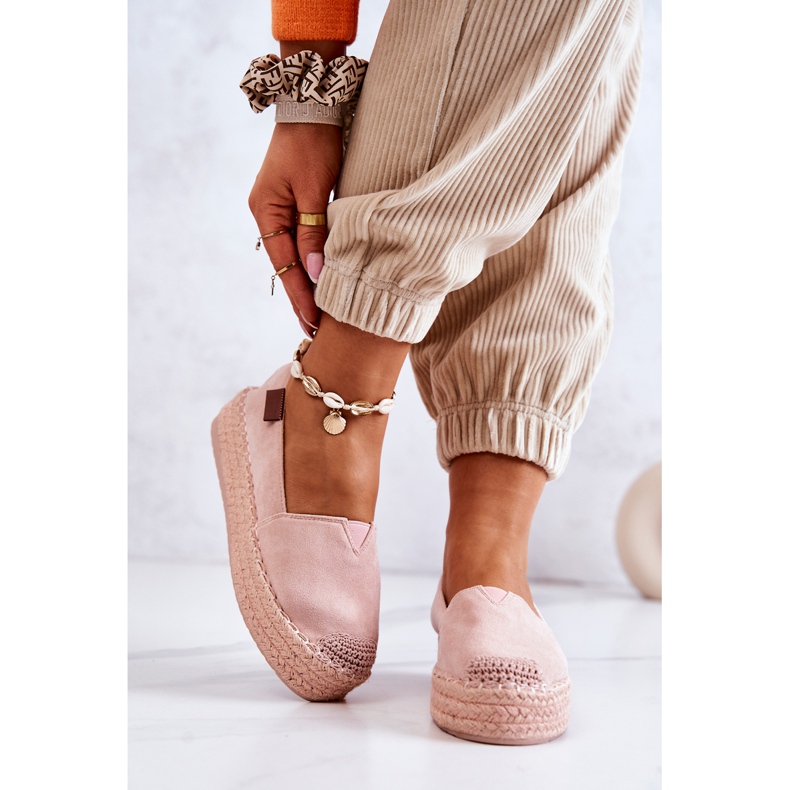 FB2 Wildleder-Espadrilles zum Hineinschlüpfen Rosa Lesley 2