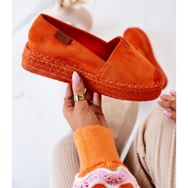 FB2 Lesley Orange Slip-On Wildleder Espadrilles 2