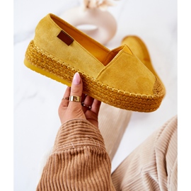 FB2 Lesley Gelbe Wildleder-Espadrilles zum Hineinschlüpfen 1