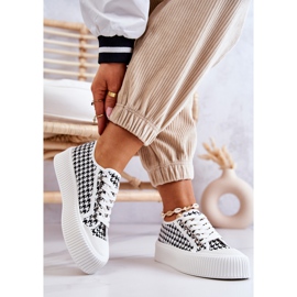 FB2 Niedrige Turnschuhe auf der Plattform Schwarz-Weiß-Mischa 2