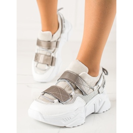 TRENDI Sneakers mit Klettverschluss Mode grau 2