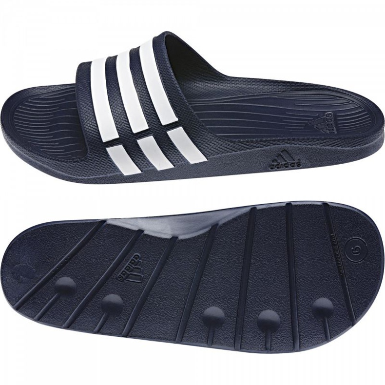 Adidas Duramo Slide G15892 Hausschuhe weiß marineblau 1