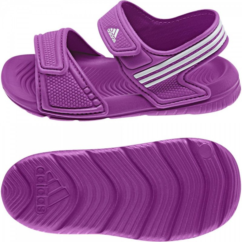 Adidas Akwah 9 Kinder B40662 Sandalen violett blau 1