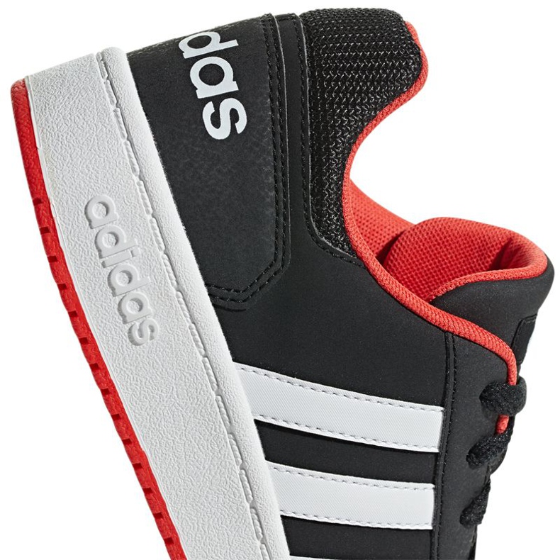 Schuhe adidas Hoops 2.0 Jr B76067 schwarz rot 1