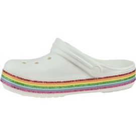Crocs Rainbow Glitzer Clog 206151-100 weiß 1