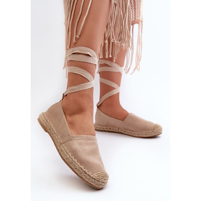 FB1 Gebundene beige Wildleder-Espadrilles Ismanne 2