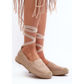 FB1 Gebundene beige Wildleder-Espadrilles Ismanne 1