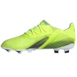 Adidas X Ghosted.1 Fg Jr FW6955 Fußballschuhe weiß, gelb-grün neon grün 2