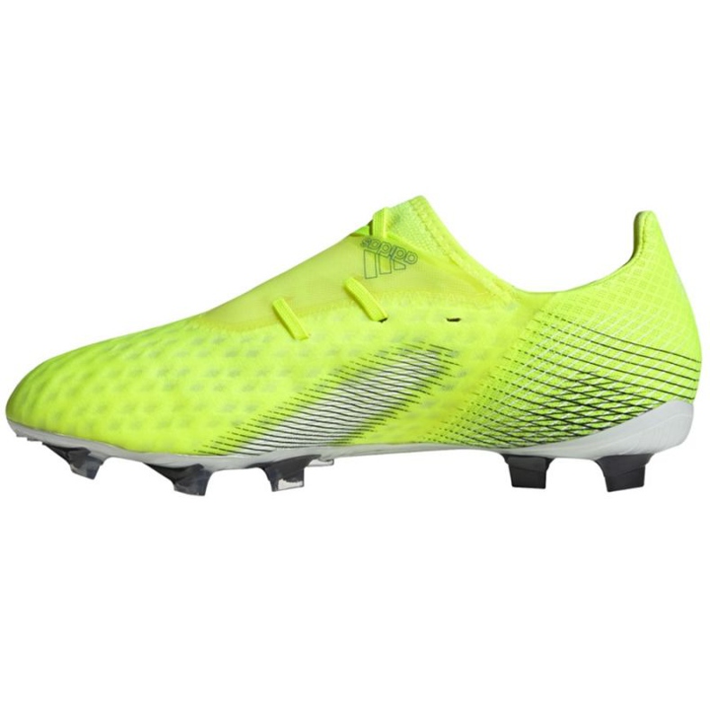 Adidas X Ghosted.2 Fg M FW6958 Fußballschuhe weiß, gelb-grün neon grün 2