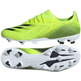 Adidas X Ghosted.3 Fg M FW6948 Fußballschuhe weiß, gelb-grün neon grün 1