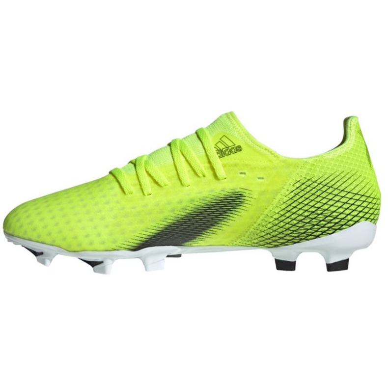 Adidas X Ghosted.3 Fg M FW6948 Fußballschuhe weiß, gelb-grün neon grün 2