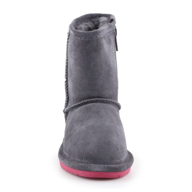 BearPaw Emma Kleinkind Zipper 608TZ-903 Charcoal Pomberry Winterstiefel grau 2
