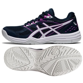 Asics Upcourt 4 W 1072A055 401 Volleyballschuhe schwarz marineblau 1