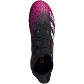 Adidas Predator Freak.3 Fg Jr FW7530 Fußballschuhe weiß, schwarz, rosa schwarz 1