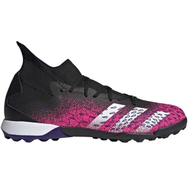 Adidas Predator Freak.3 Tf M FW7517 Fußballschuhe weiß, schwarz, rosa schwarz 1