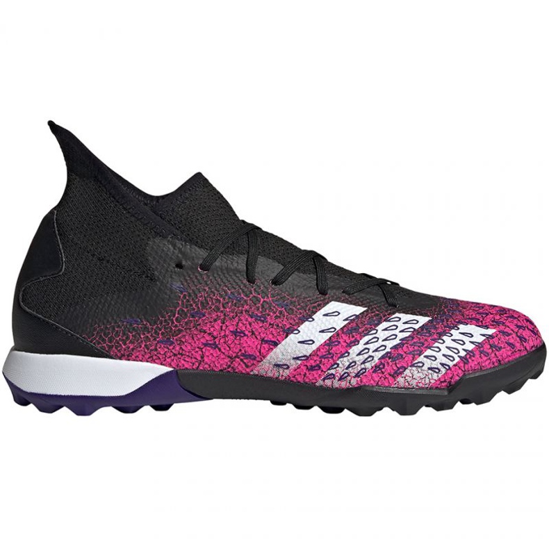 Adidas Predator Freak.3 Tf M FW7517 Fußballschuhe weiß, schwarz, pink schwarz 1
