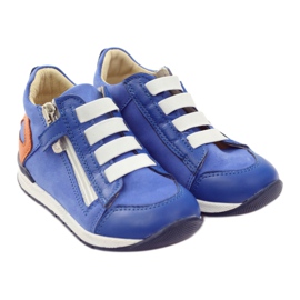 Blaue Bartuś 181 Sliderschuhe orange weiß 4