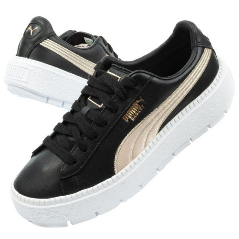 Puma Suede Platform Trace W 367728 01 schwarz golden 1