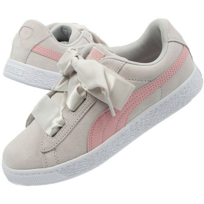 Puma Suede Heart Circles Jr 370569 01 Schuhe rosa grau 1