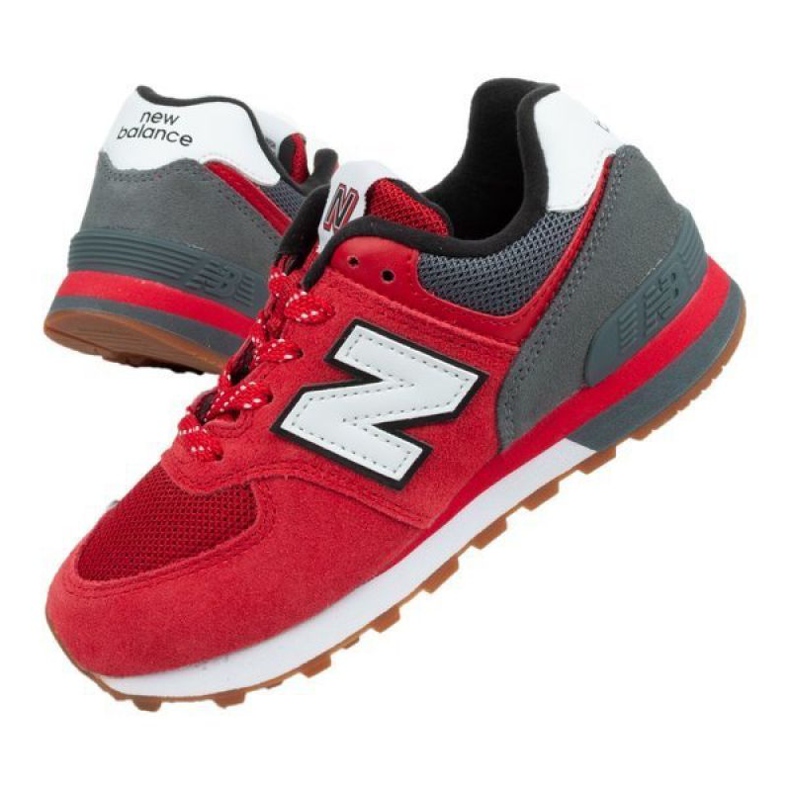 New Balance Jr PC574ATG Schuhe schwarz rot grau 1