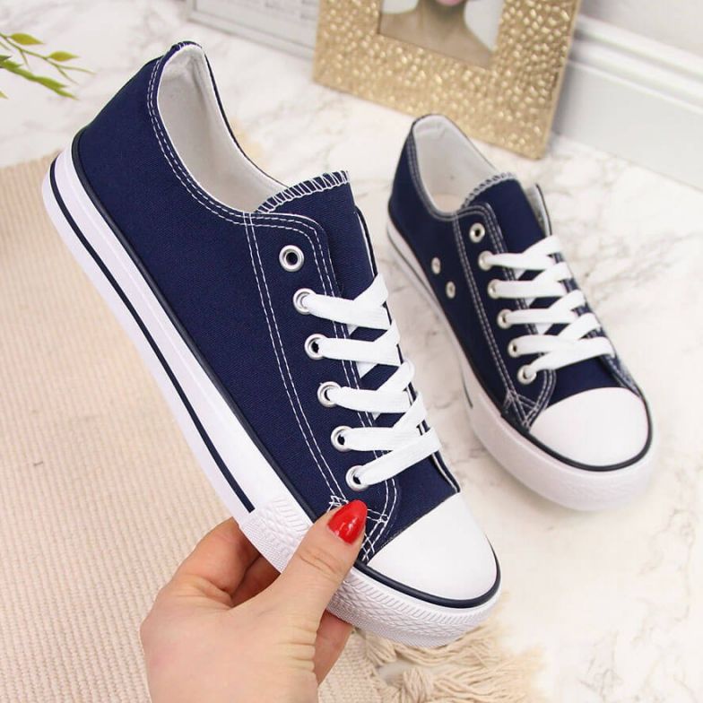 Atletico W ATC266B marineblau niedrige Turnschuhe weiß 1