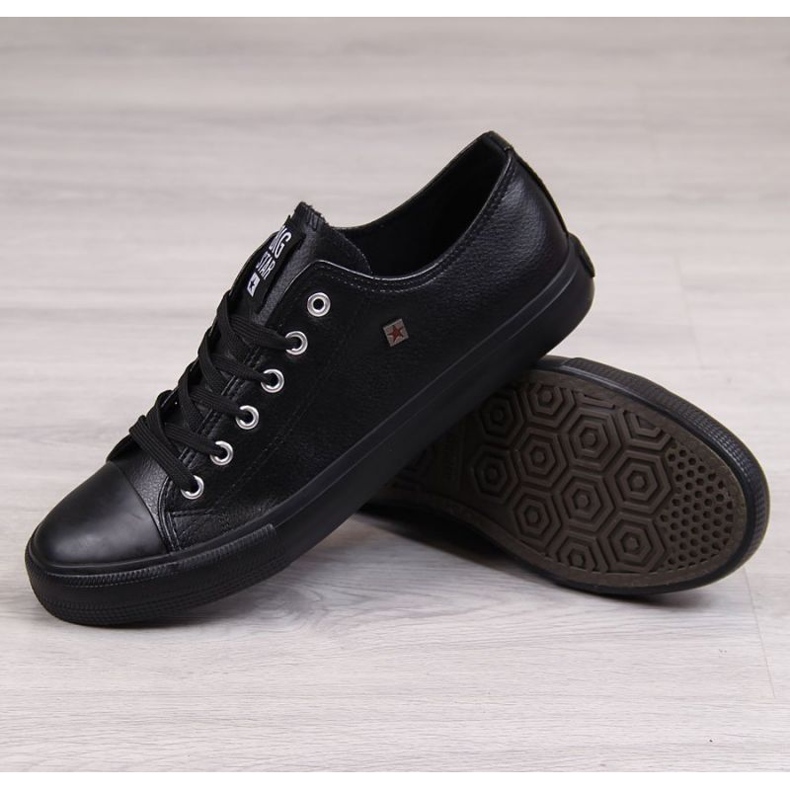 Sneakers aus Öko-Leder Big Star M V174345 schwarz 1