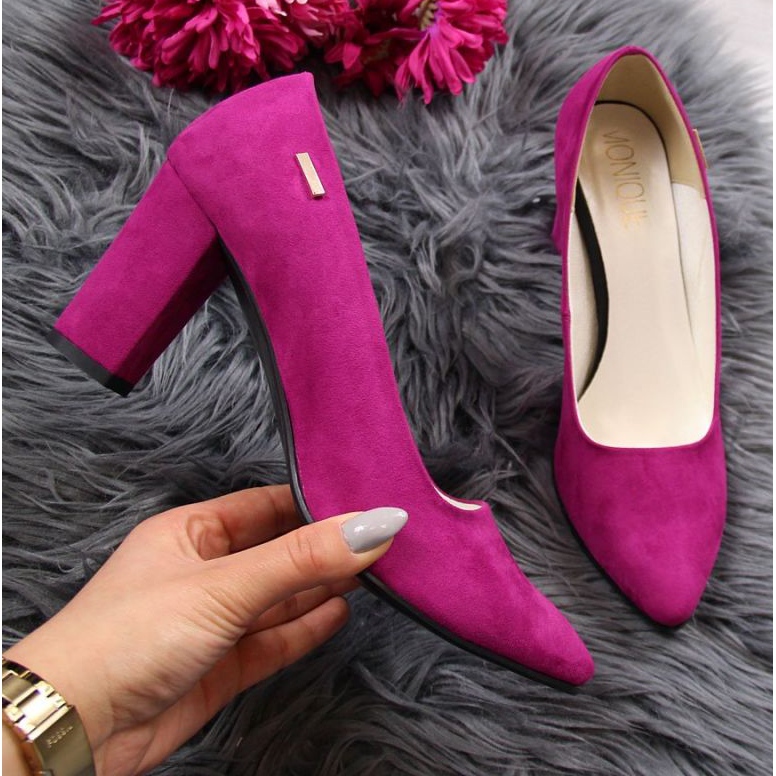 Pumps auf der Post von Monique W AN866H fuchsia weiß rosa 1