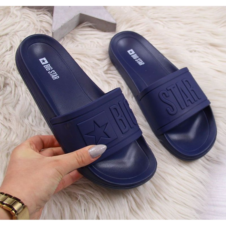 Strandhausschuhe Big Star W DD274A269 marineblau 1