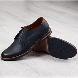 Lederschuhe Gregor M 1836 marineblau navy blau 1