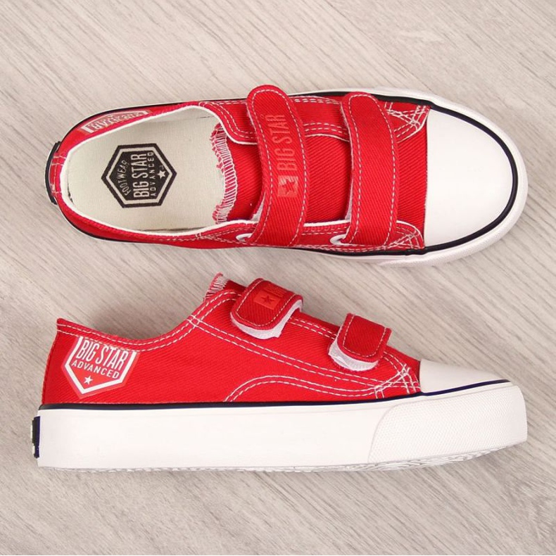 Niedriger Sneaker mit Klettverschluss Big Star Jr. FF374063 rot braun 1